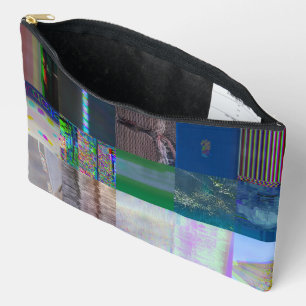 1C9984DA Glitch Art Digital Distortion Vaporwave Accessory Pouch