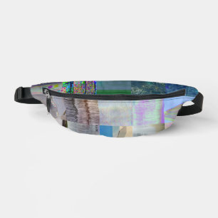 1C9984DA Glitch Art Digital Distortion Vaporwave Bum Bags
