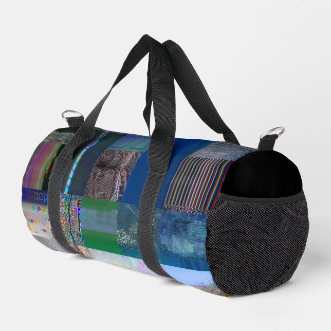 1C9984DA Glitch Art Digital Distortion Vaporwave Duffle Bag (Right Corner)