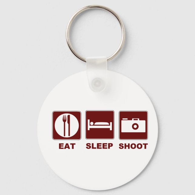 1eat sleepBlankSHOOT Key Ring (Front)