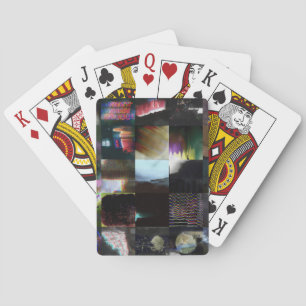 1FB1F9F4 Cyberpunk Glitch Art Mosaic Abstract Playing Cards