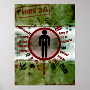 1John 3:9 Cannot Sin Poster