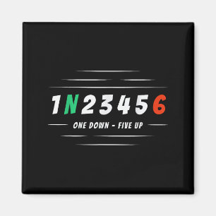 1n256 1 Down 6 Up Motorcycle Racing Biker Gift Magnet
