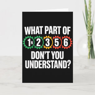 1n256 Motorcycle Shift Biker Motorcyclist Card