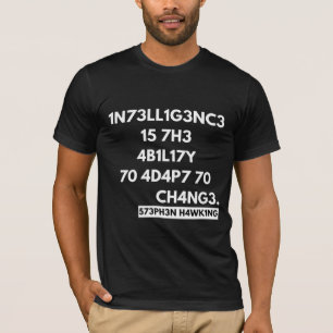 1N73LL1G3NC3 15 7H3 4B1L17Y 70 4D4P7 70 CH4NG3. T-Shirt