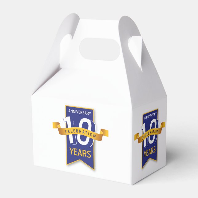 1O Years Anniversary Design Favour Box (Front Side)