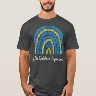 1p36 Deletion SyndromeWe Wear Blue & Green Rainbow T-Shirt