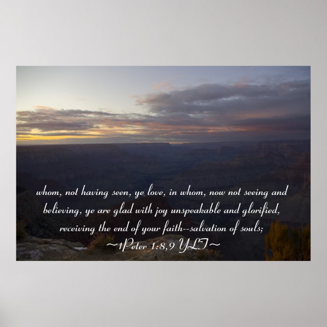 1Peter 1:8,9 Poster (Front)