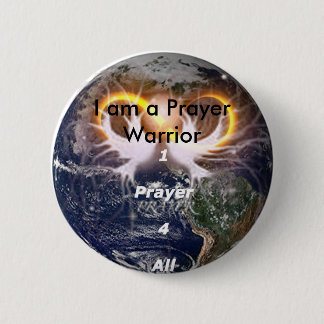 1prayer4all14, I am a Prayer Warrior 6 Cm Round Badge