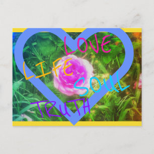 1ROSE HEART POSTCARD