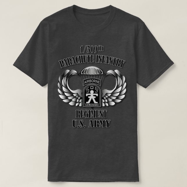 1st509th Parachute Infantry Regiment T-Shirt (Design Front)