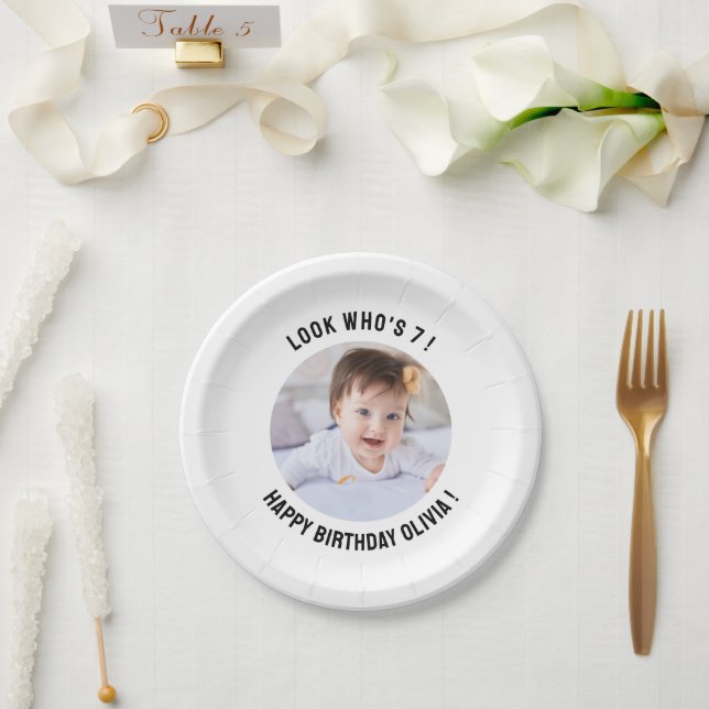 1st 2nd 3rd 4th 5th 6th 7th 8th 10th 20th Birthday Paper Plate (Wedding)