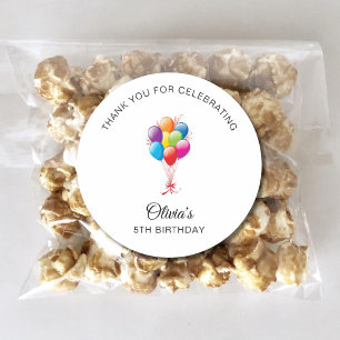 1st 2nd 3rd 4th 5th 6th 7th 8th 9th Birthday Party Classic Round Sticker