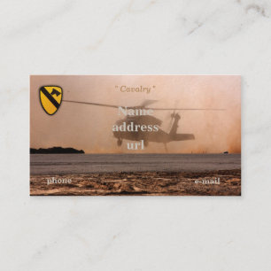 1st 7th Cavalry Division Air Cav vets patch Business Card