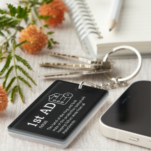 1st AD Definition - Funny Assistant Director Key Ring