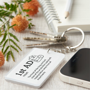 1st AD Definition - Funny Film Crew Key Ring