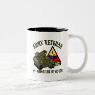 1st AD Vet - M2 Bradley Two-Tone Coffee Mug
