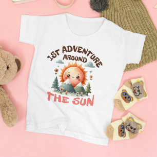 1st Adventure Around the Sun Birthday Baby T-Shirt