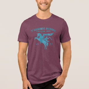 1st Airborne Division British Army - Vintage Blue Tri-Blend Shirt