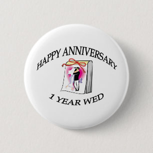 1st ANNIVERSARY 6 Cm Round Badge
