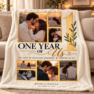 1st Anniversary 7 Photo Collage Blanket