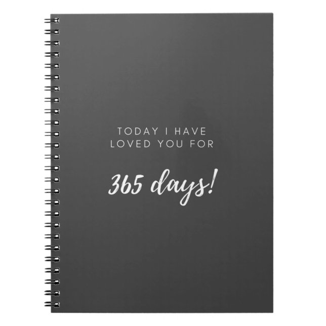 1st Anniversary Gift for Boyfriend Girlfriend Notebook (Front)