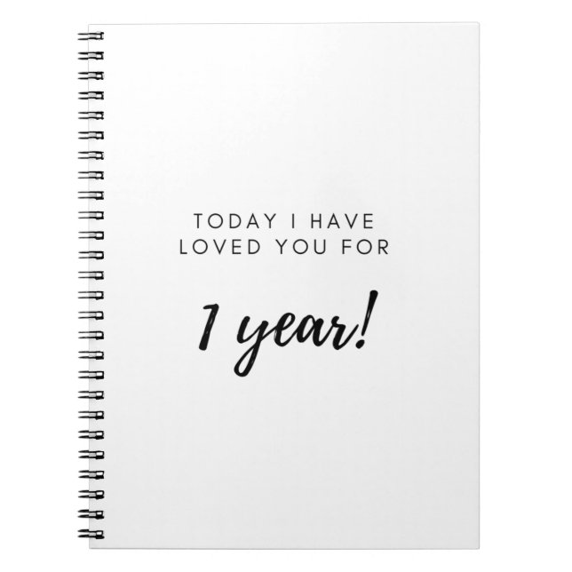 1st Anniversary Gift for Boyfriend Girlfriend Notebook (Front)