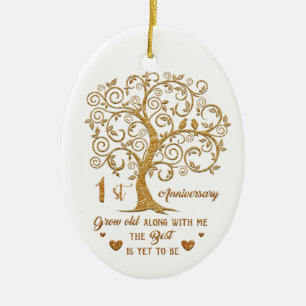 1st Anniversary Gifts Ornament   Unique gift
