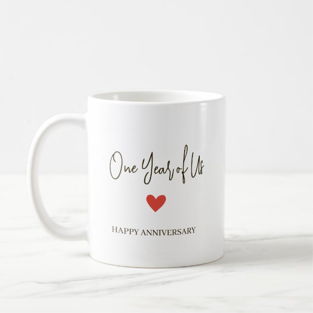 1st Anniversary – One Year of Us Coffee Mug (Left)