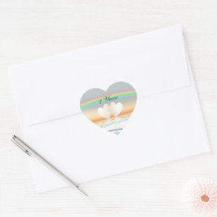 1st Anniversary Paper Hearts Heart Sticker