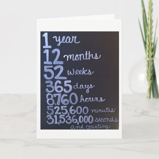 1st ANNIVERSARY TO MY LOVE "FOR REST OF OUR LIVES" Card (Front)