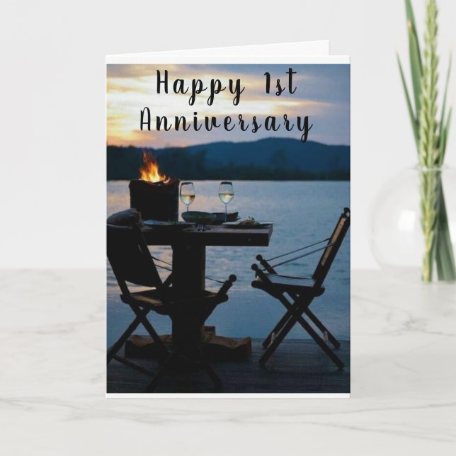 1st ANNIVERSARY WISHES TIME TO CELEBRATE *US* CARD (Front)