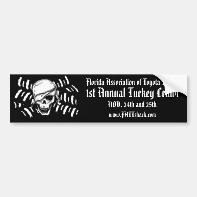 1st Annual Turkey Crawl Bumper Sticker (Front)