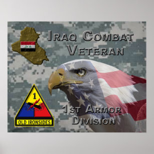 1st Armor Div Iraq Combat Veteran Poster