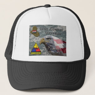 1st Armor Div Iraq Combat Veteran Trucker Hat