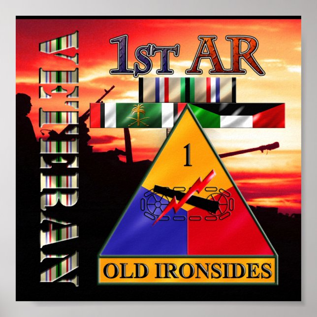 1st Armored Division Desert Storm Veteran Poster (Front)