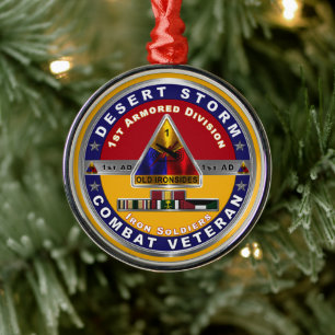1st Armoured Division Desert Storm Veteran Metal Ornament