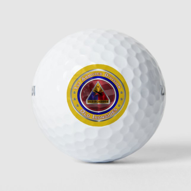 1st Armoured Division “Old Ironsides” Golf Balls (Front)