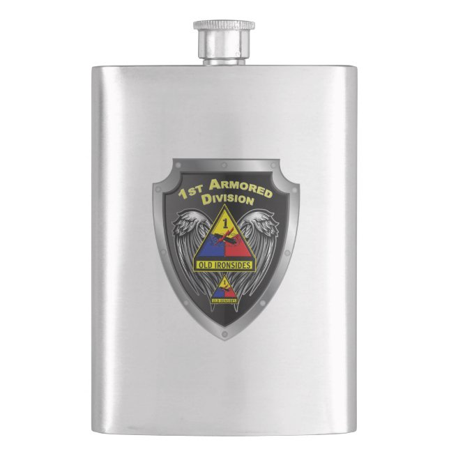 1st Armoured Division “Old Ironsides” Hip Flask (Front)