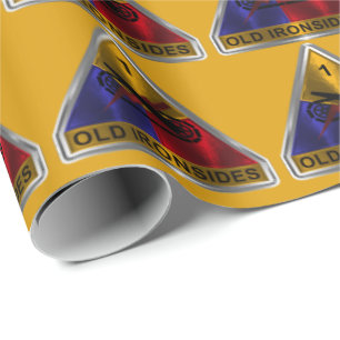 1st Armoured Division Silver Framed Patch Wrapping Paper