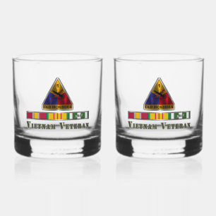 1st Armoured Division Vietnam Veteran Whiskey Glass