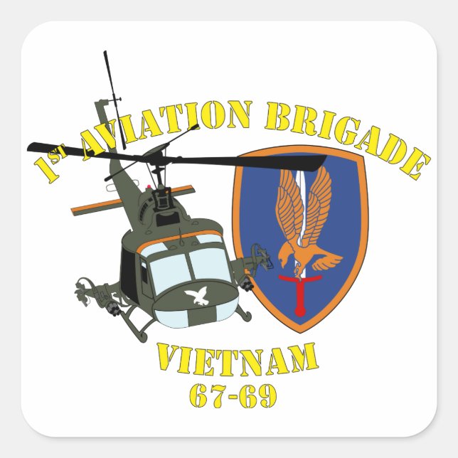 1st Aviation Brigade - Custom Square Sticker (Front)