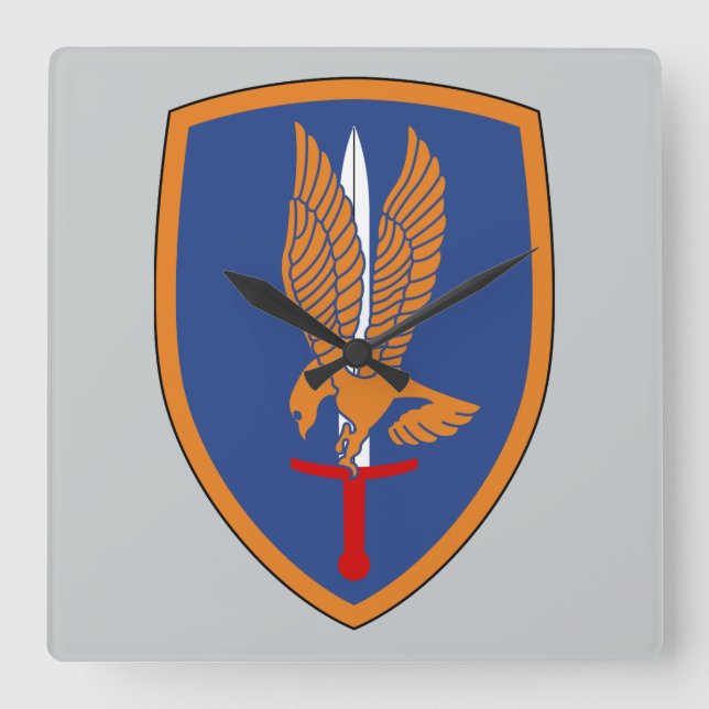 1st Aviation Brigade Square Wall Clock (Front)