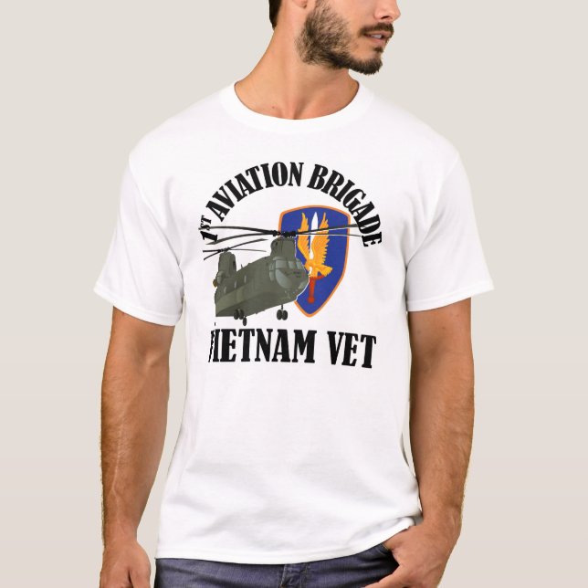 1st AVN BDE Vietnam CH-47 T-Shirt (Front)