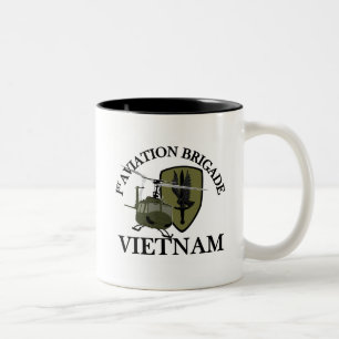 1st AVN BDE Vietnam Vet Huey Two-Tone Coffee Mug