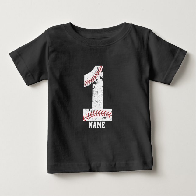 1St baseball birthday t shirt-baseball party shirt (Front)