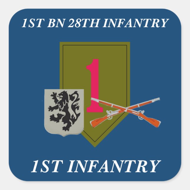 1ST BATTALION 28TH INFANTRY 1ST INFANTRY STICKERS (Front)
