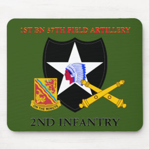 1ST BATTALION 37TH FIELD ARTILLERY 2ND INFANTRY MOUSE PAD