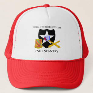 1ST BATTALION 37TH FIELD ARTILLERY 2ND INFANTRY  TRUCKER HAT