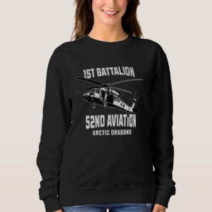 1st Battalion 52nd Aviation Helicopter Military Ve Sweatshirt
